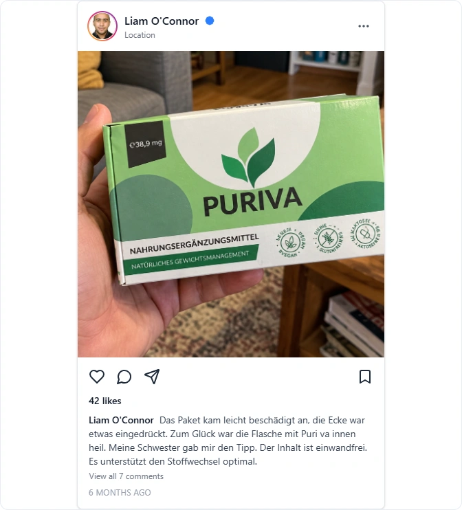 Puriva Instagram Bewertungen