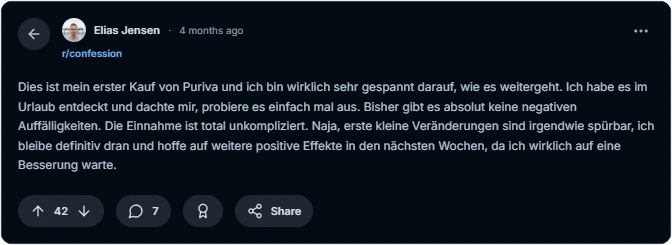 Puriva Reddit Bewertungen