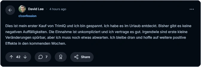 TrimIQ Reddit Erfahrungen