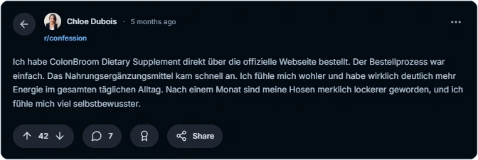 ColonBroom Reddit Erfahrungen