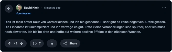 CardioBalance Reddit Bewertungen