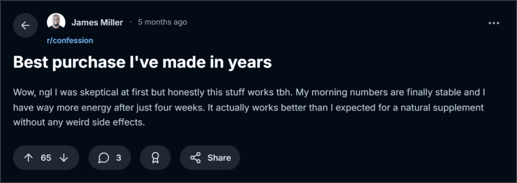 DiaFlex Forte Review from Reddit