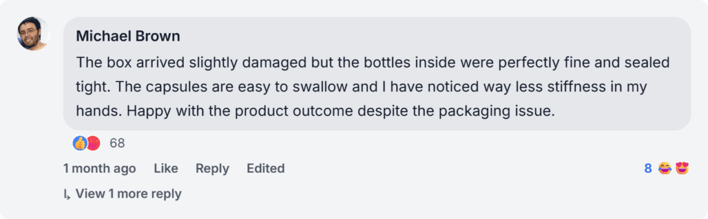 Curcumin Review from Facebook