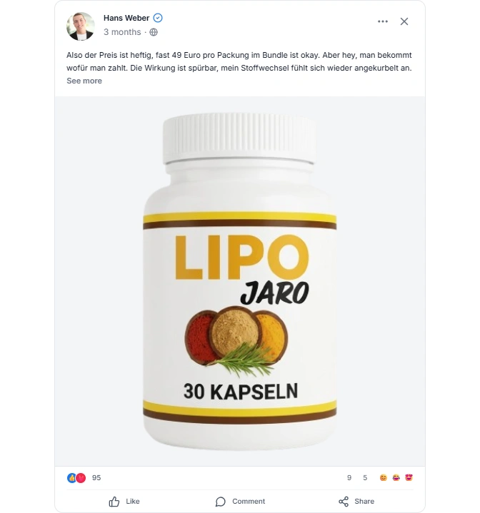 Lipojarov Facebook Reviews 1
