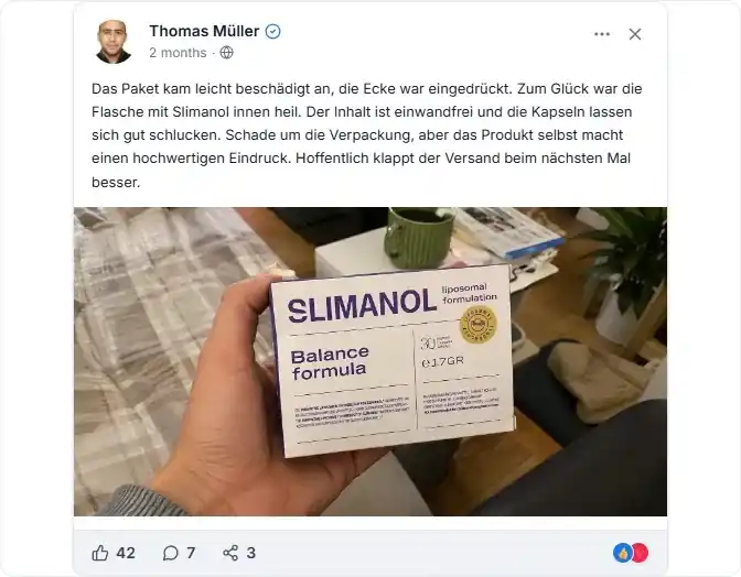 Slimanol Facebook Bewertungen