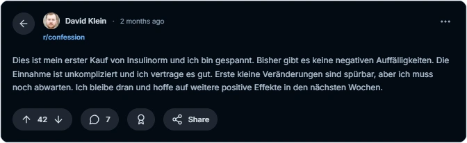 Insulinorm Reddit Bewertungen