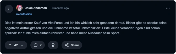 Vital force Reddit Erfahrungen