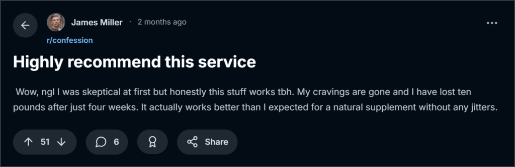 Optislim review from Reddit