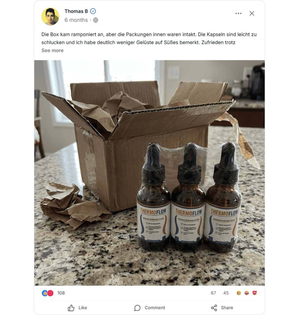 ThermoFlow Facebook Reviews