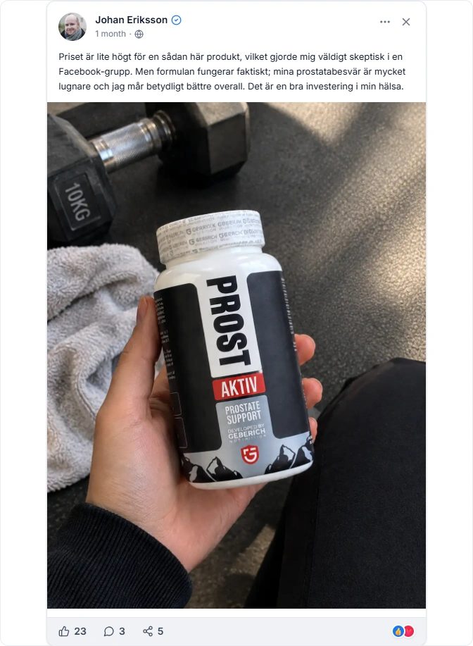 ProstAktiv Facebook Recension