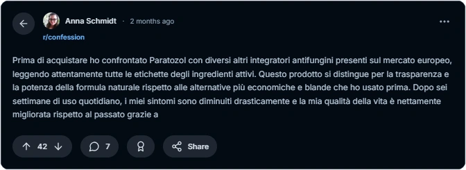 Recensioni Paratozol Reddit