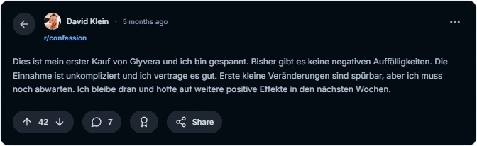 Glyvera Reddit Bewertungen