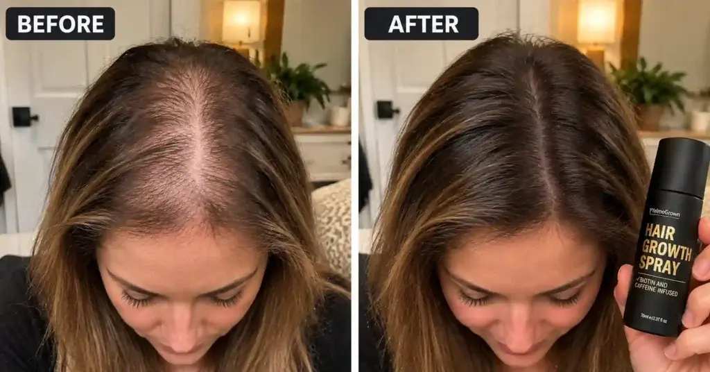 HaloGrow Hairspray Female Usage
