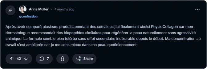 PhysioCollagen Avis et Témoignages Reddit