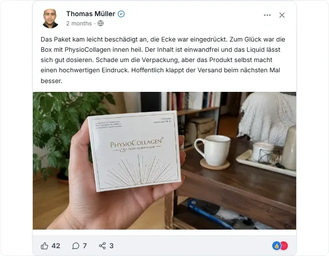 PhysioCollagen Facebook Bewertungen