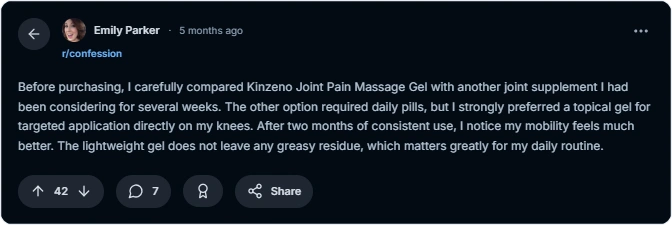 Kinzeno Joint Pain Massage Gel Reddit Reviews