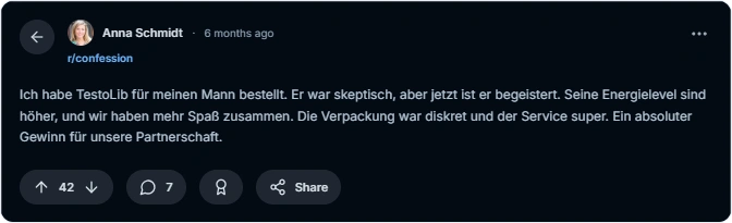 TestoLib Reddit Bewertungen