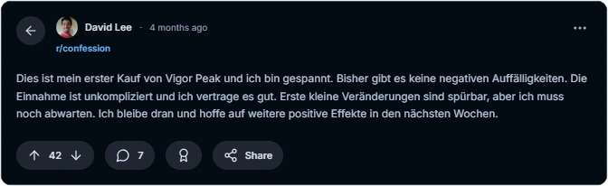 Vigor Peak Reddit Erfahrungen