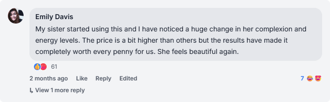 Collagen Derma Lift Review from Facebook