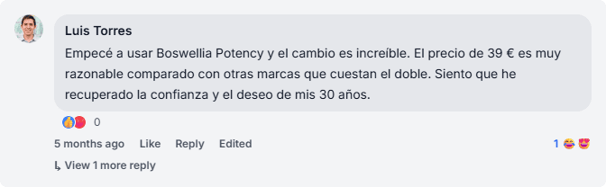 Boswellia Potency Review from facebook