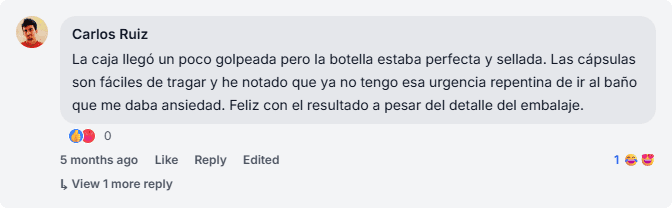 Boswellia Prostatitis Review from Facebook