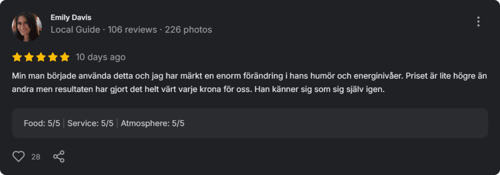 Review of product from google