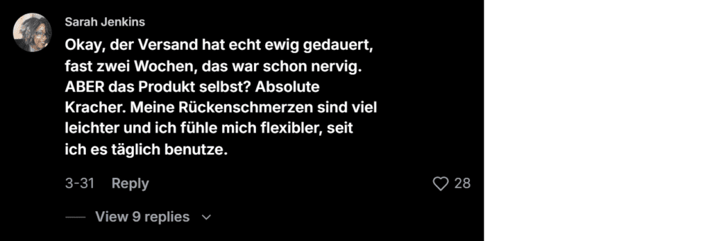 Review of product from tiktok