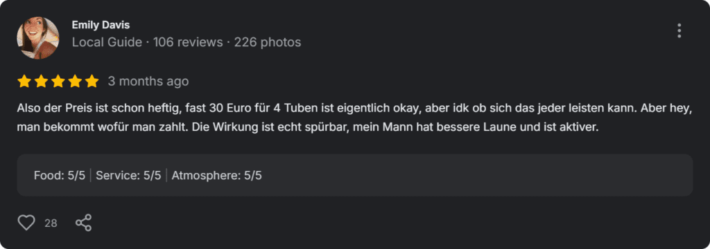 Review of product from google