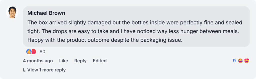 Flashburn Review from Facebook