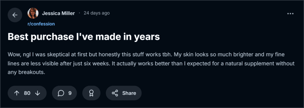 GlowVital review from Reddit