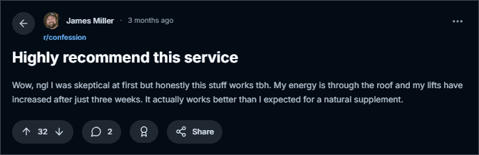 TestoLib Review from Reddit