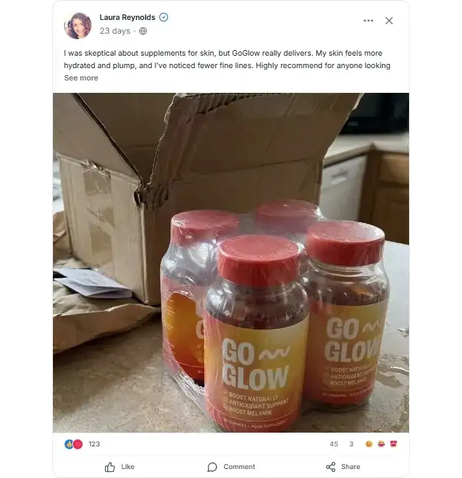 GoGlow Facebook Reviews