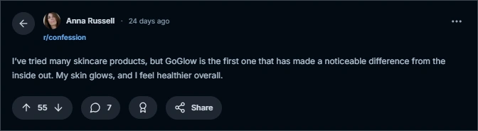 GoGlow Reddit Reviews