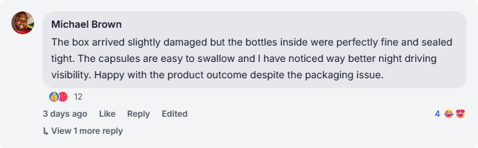 OptiPills Review from facebook