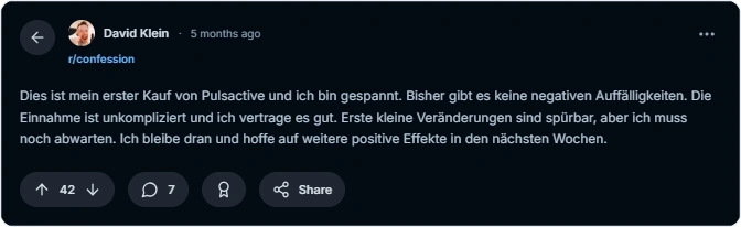 PulsActive Reddit Bewertungen