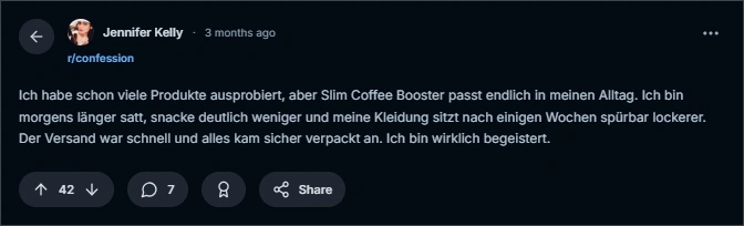 Slim Coffee Booster Reddit Bewertungen