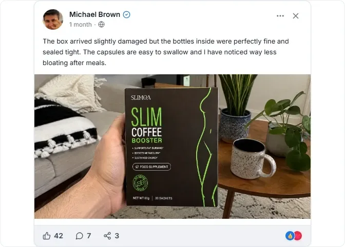 Slim coffee booster Facebook reviews
