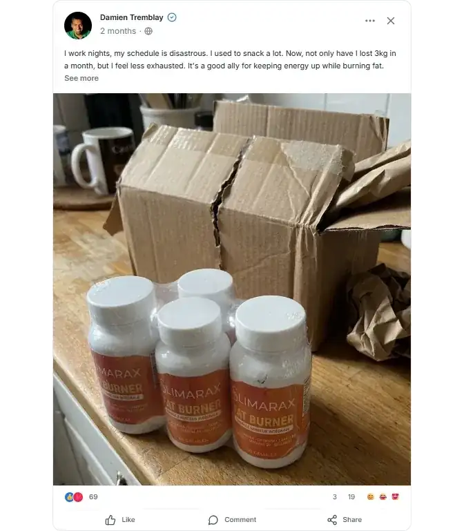 Slimarax Fat Burner Facebook Reviews