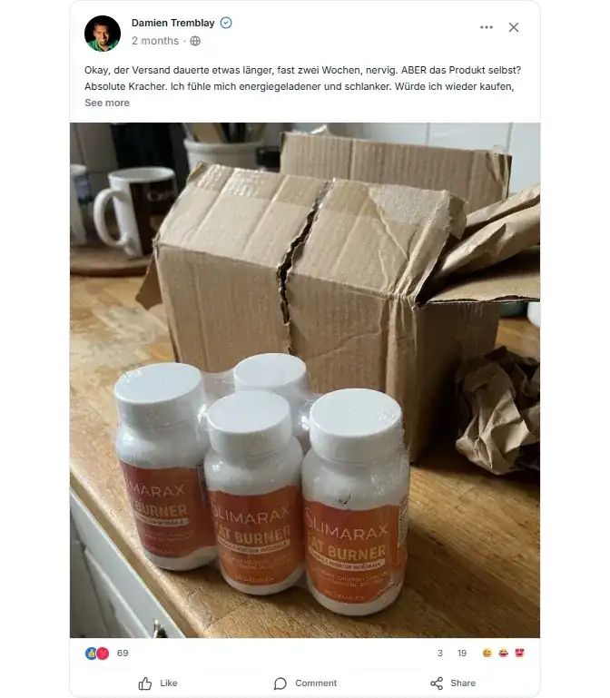 Slimarax Fat Burner Reviews 3
