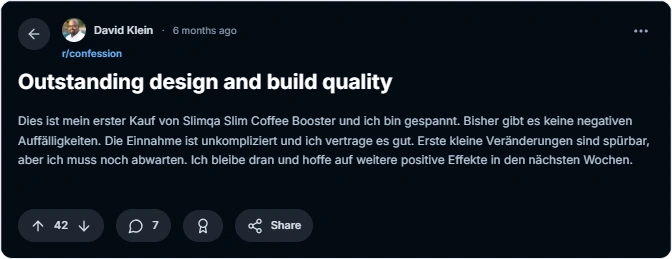Slimqa Slim Coffee Booster Reddit Erfahrungen