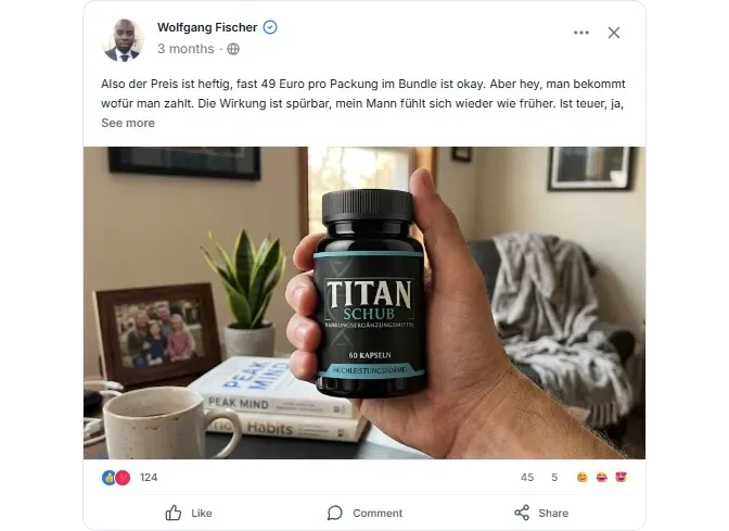 Titan Shub Facebook Bewertungen