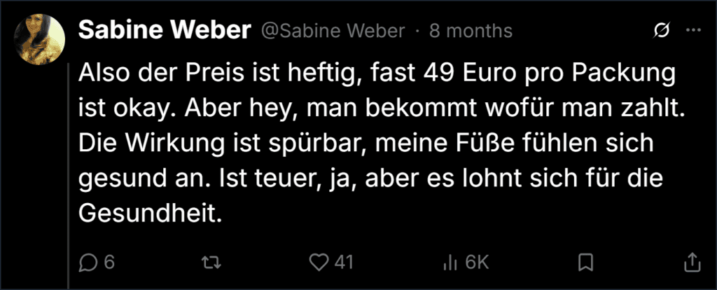 Valoril Twitter Bewertungen