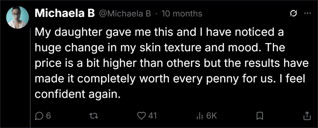 Niapept Twitter reviews
