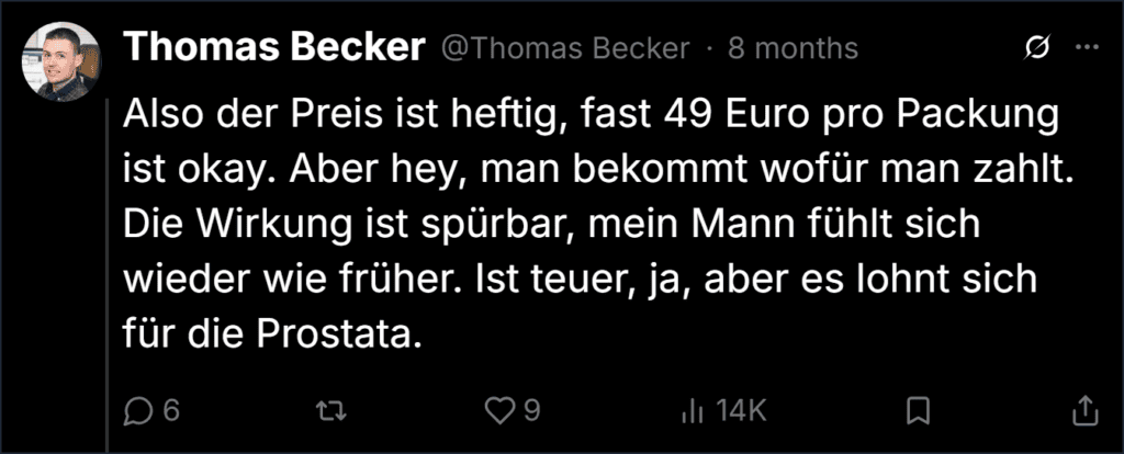 Prostaone Twitter reviews