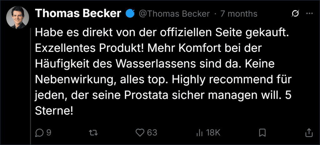 Urostal Twitter Reviews