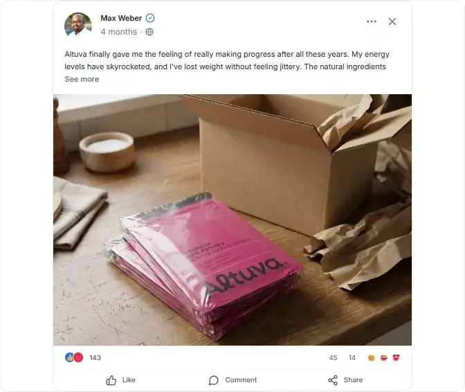 Altuva Facebook Reviews