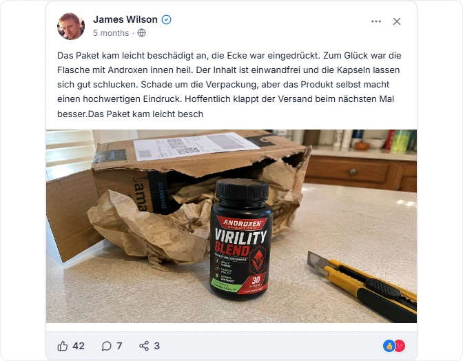 Androxen Facebook Bewertungen
