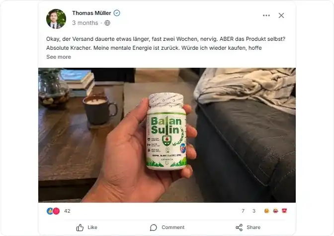 Balansulin Facebook Bewertungen