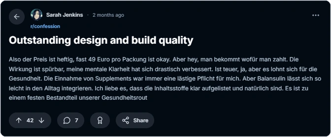 Balansulin Linkedln Bewertungen