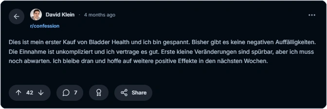 Bladder Health Reddit Erfahrungen